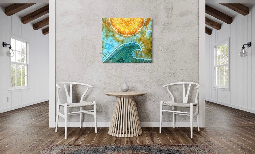 Ocean Mandala Tie Dye Tapestry