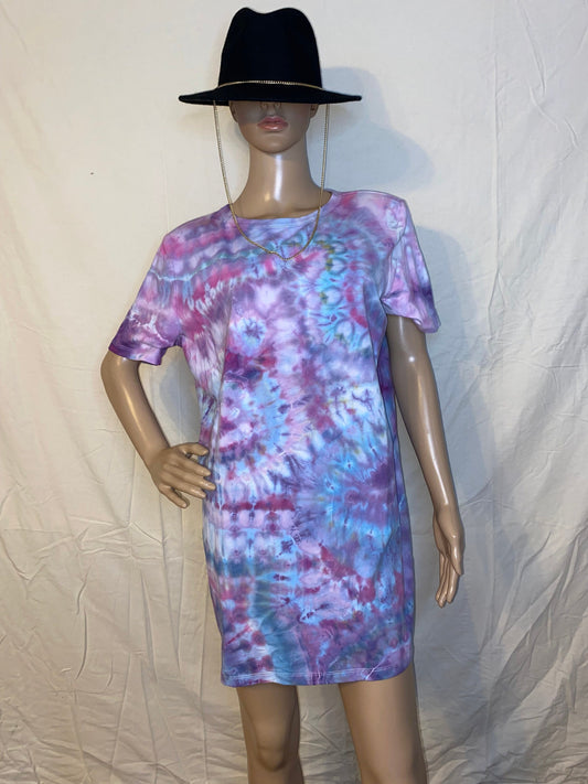 Cotton Candy Tie Dye T-shirt Dress Size Small
