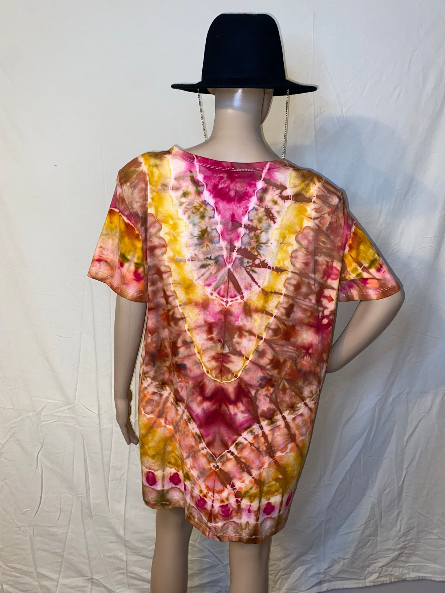 Sunset Tie Dye T-shirt Dress Size Large