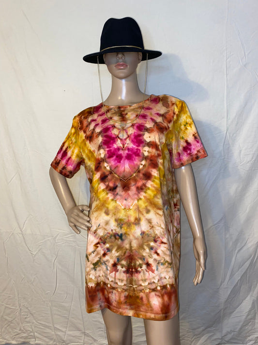 Sunset Tie Dye T-shirt Dress Size Medium