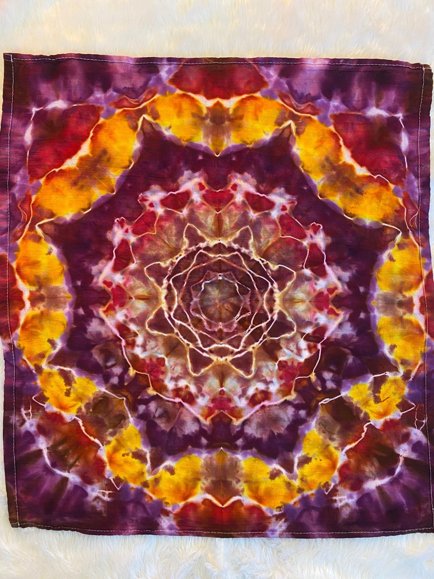Sunset Aura Mandala Tapestry