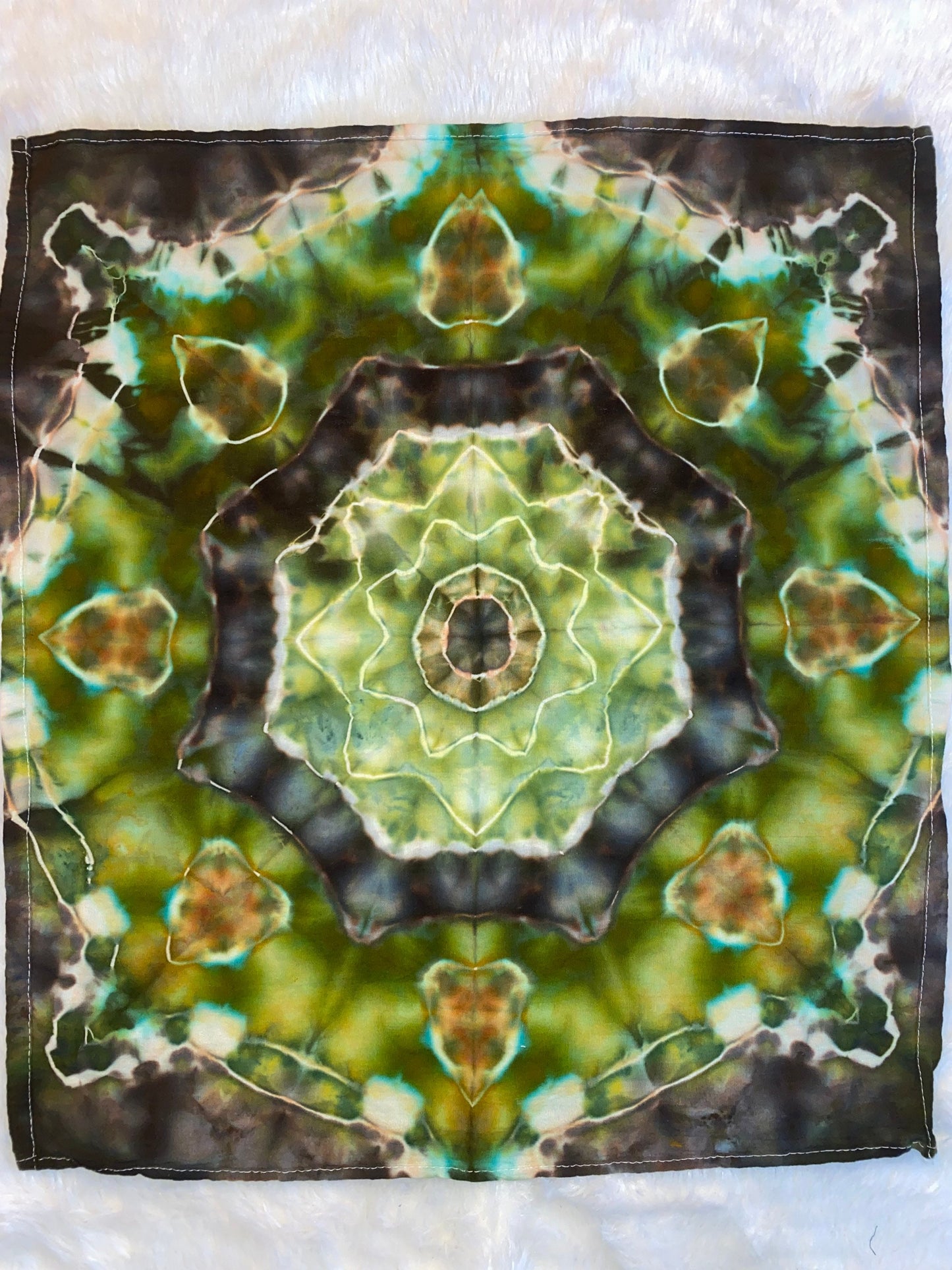 Green Opal Mandala Tapestry