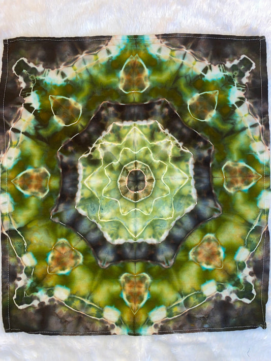 Green Opal Mandala Tapestry